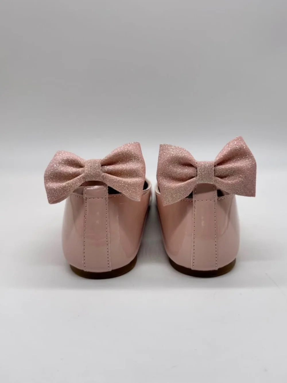 Rachel Shoes Janet Blush Pink Patent Mary Jane Bow Flats Size 3M NWOT